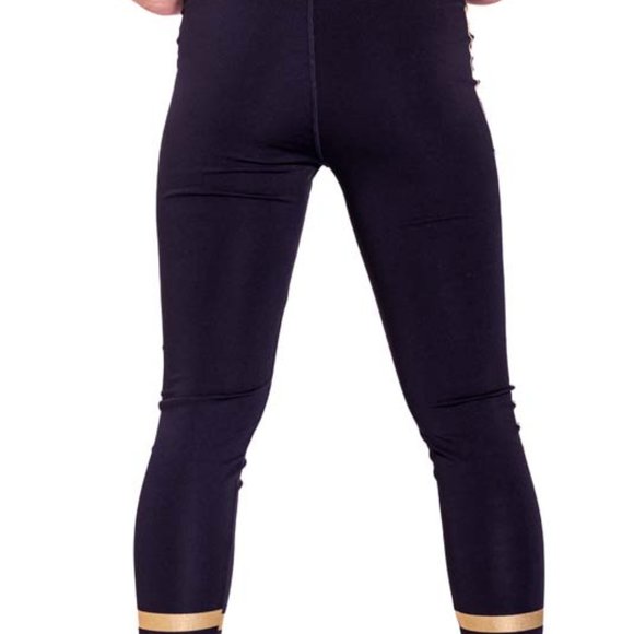 High-Waisted & Love Detailed Leggings with Side Pockets Black - Picture 4 of 6